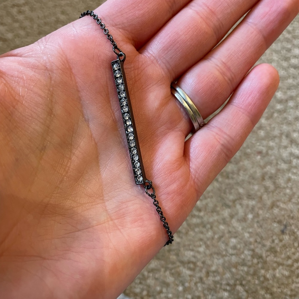 Faux diamond necklace